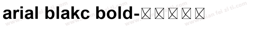 arial blakc bold字体转换
